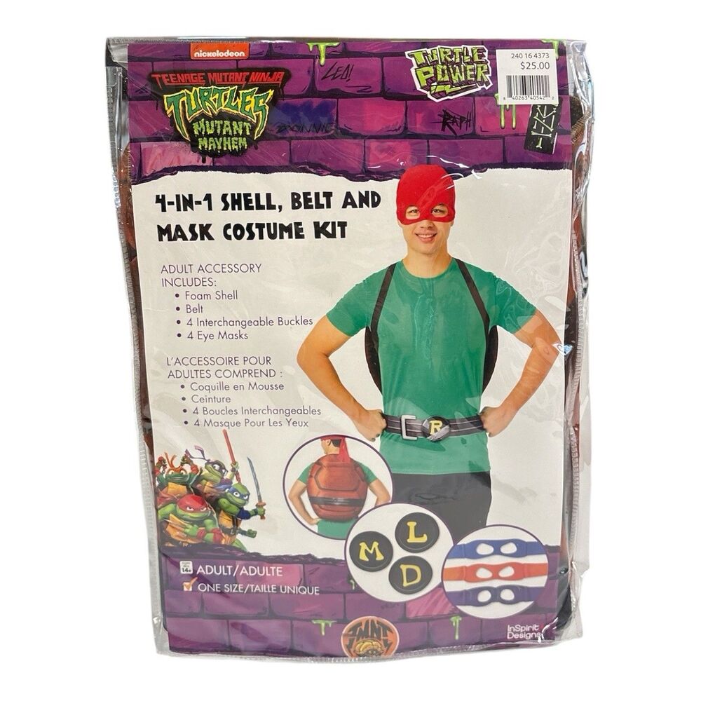 New Teenage Mutant Ninja Turtles Halloween Costume Adult One Size